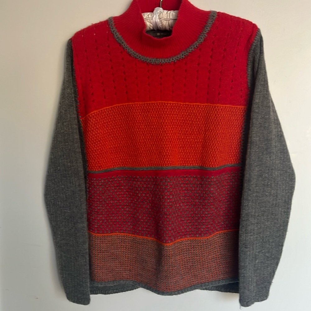 SOL Women’s Sweater Crew Neck Hi-Low hem Alpaca/Silk/Merino wool PERU